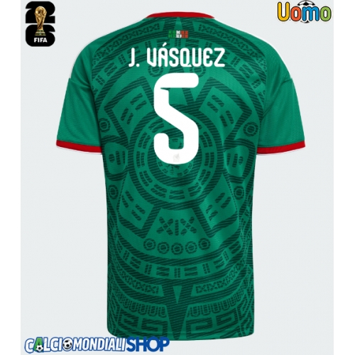 Maglie da calcio Messico Johan Vasquez #5 Prima Maglia Mondiali 2026  Manica Corta